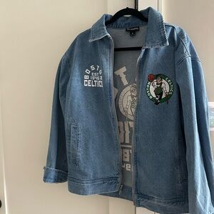 Mitchell & Ness Blue Boston Celtics women’s denim Jacket